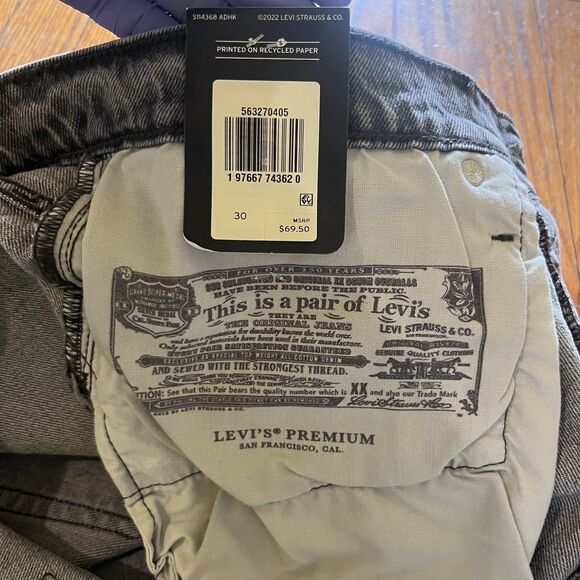 Levi’s 501 High Rise Original Denim Cut-Off Shorts Washed Black Size 30 NWT - Picture 9 of 13